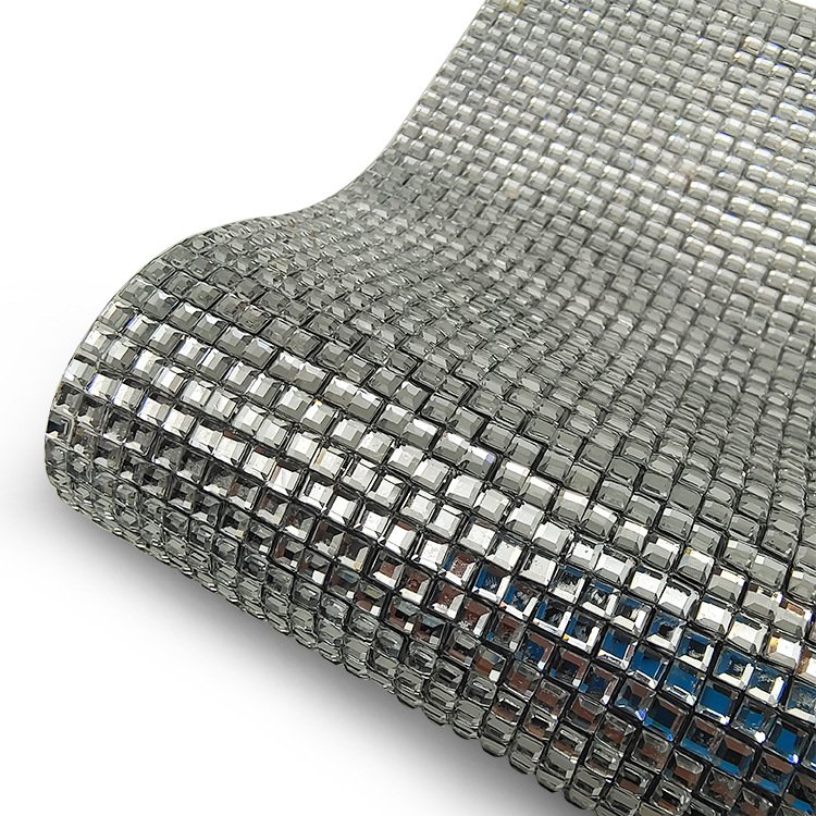 Hot sale Square Adhesive Glass Rhinestones Trimming Sticker Crystals Stones Sheet Applique For Dresses