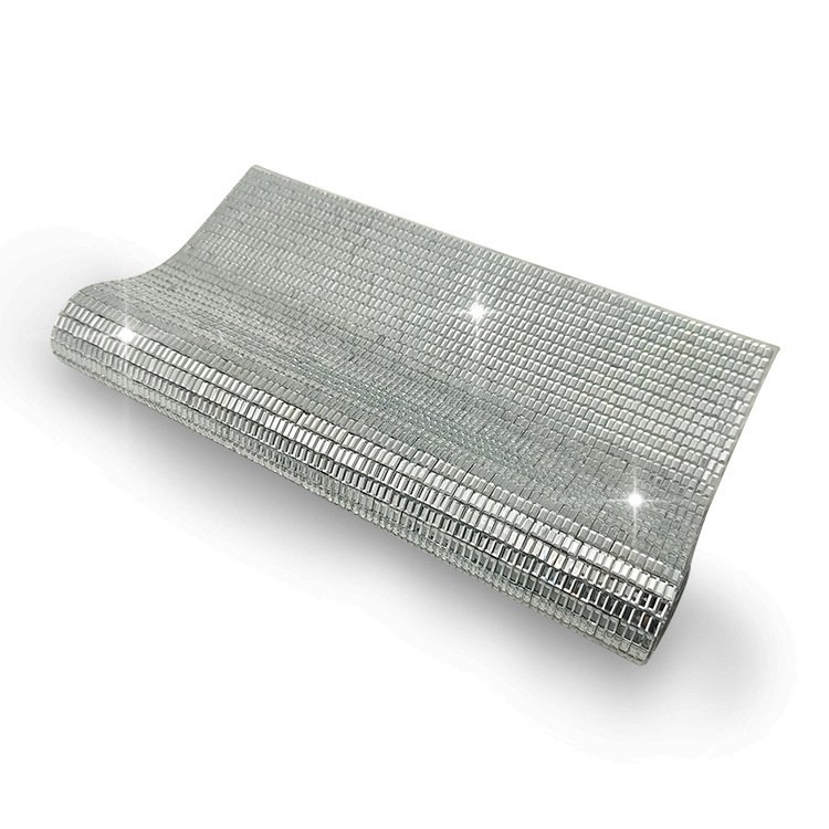 Large Glass Self Adhesive Rhinestone Mesh Crystal Flatback Rhinestone Sheet Sticker Diamond for Wall