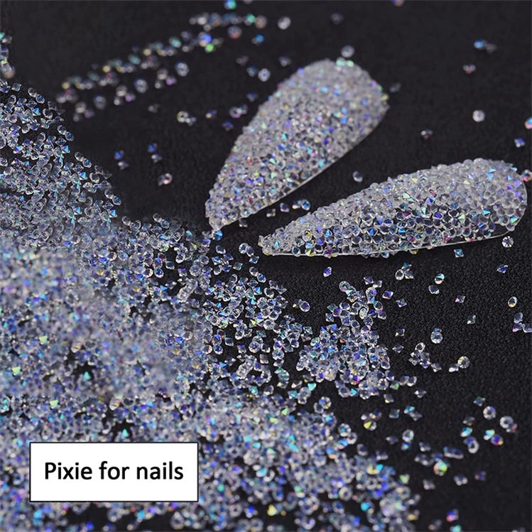 CY High Quality 1MM Mini Tiny Micro Crystal AB Nail Stones Rhinestones Pixie Dust Rhinestone