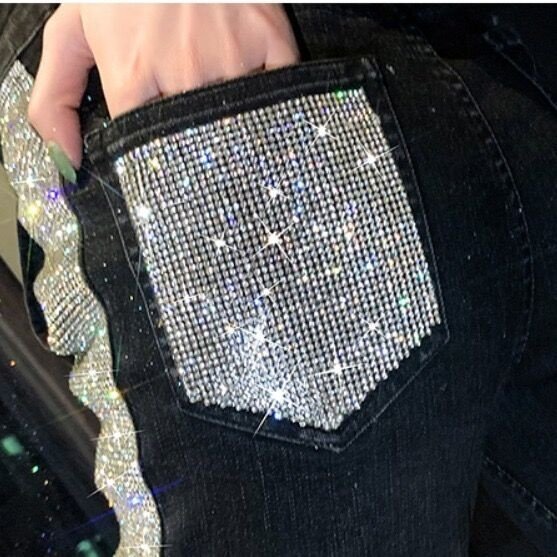 Rhinestone sheet ss6 24*40cm Self Adhesive Rhinestone Sticker Diy for cups