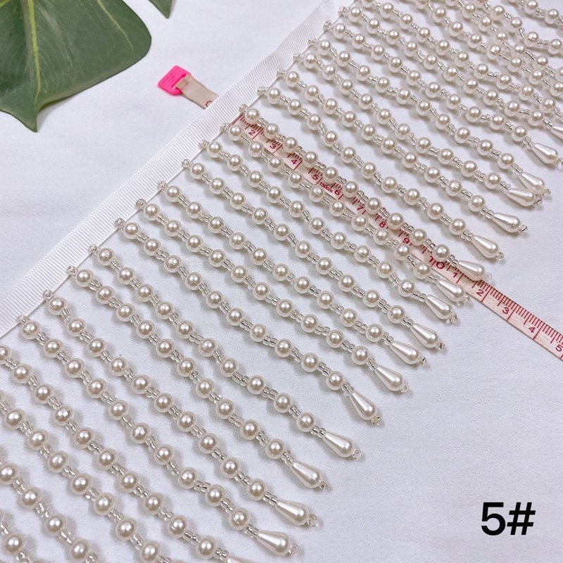 Pearl Silk Tassel Fringe Trim Tassel Lace for Jeans Clothing Accessories DIY Decoration Ribbon Pompom Crafts Tassel Lace DIY
