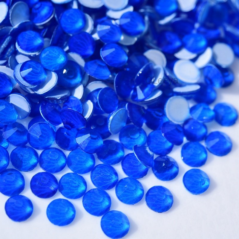 High Quality Factory Wholesale SS6 To SS30 Neon Colors Flat Back Glass Glow Crystals Non Hotfix Rhinestones For Nail Art