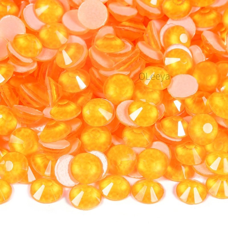High Quality Factory Wholesale SS6 To SS30 Neon Colors Flat Back Glass Glow Crystals Non Hotfix Rhinestones For Nail Art