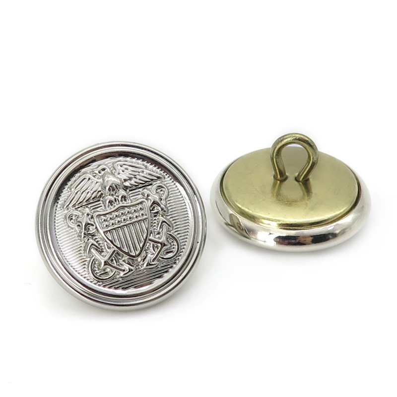 Wholesale metal rhinestone button bulk metal buttons for clothes customized metal buttons