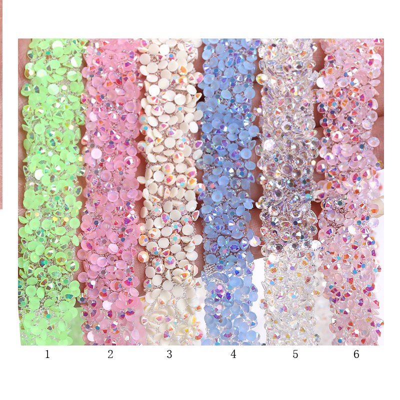 Quality 12mm Jelly colored self adhesive Rhinestones resin tape for DIY crystal Garment accessories rhinestone tumbler
