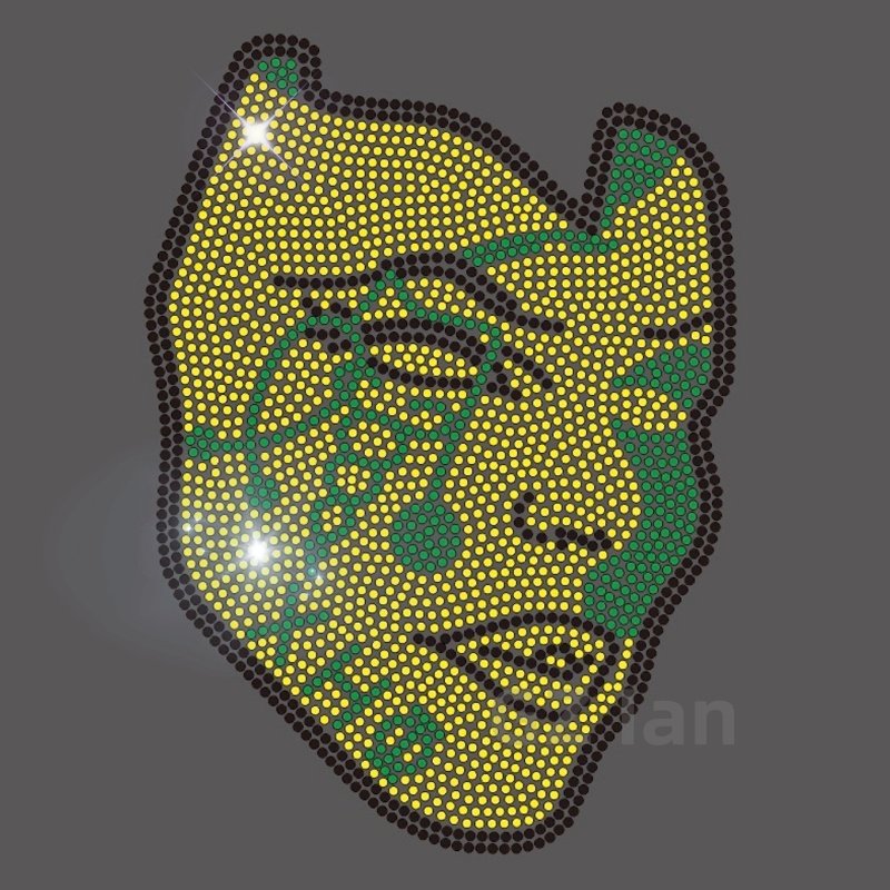 Flower Custom Rhinestone Transfers OES Sorority Hotfix Rhinestone Motif Crystal Rhinestone Iron On Transfer