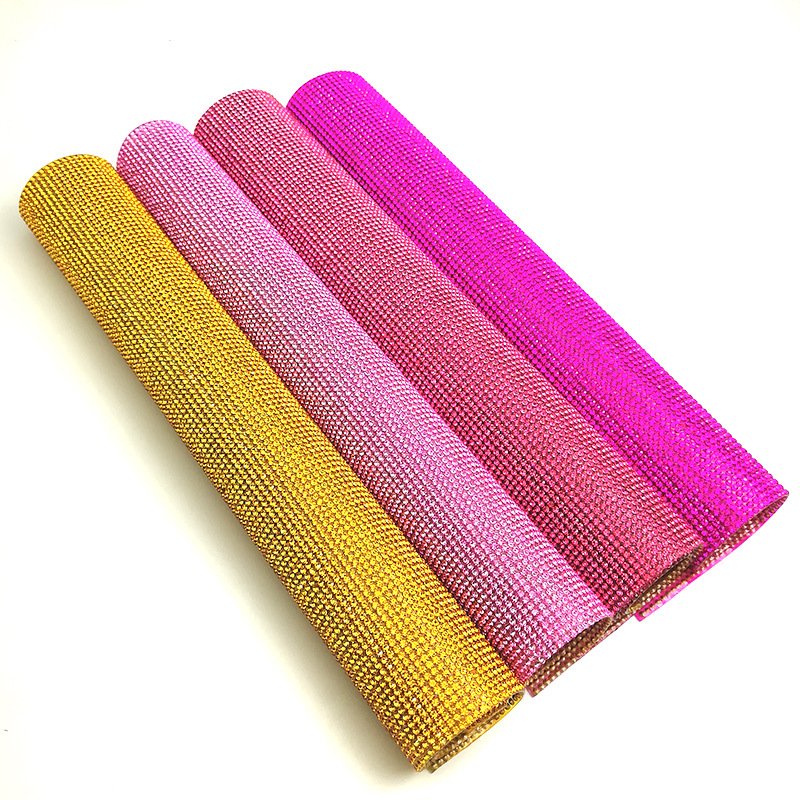 24*20cm Self Adhesive Rhinestone Sheets Crystal Sticker Shining Diamond Rhinestone Hotfix Sheets For Clothing Shirt