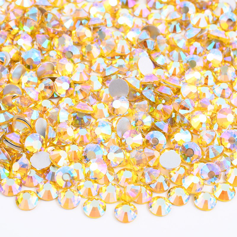 High Quality SS3 SS6 SS12 SS16 SS20 SS30 Non Hotfix Transparent Crystal Stone Flat Back Glass Rhinestones For Decoration