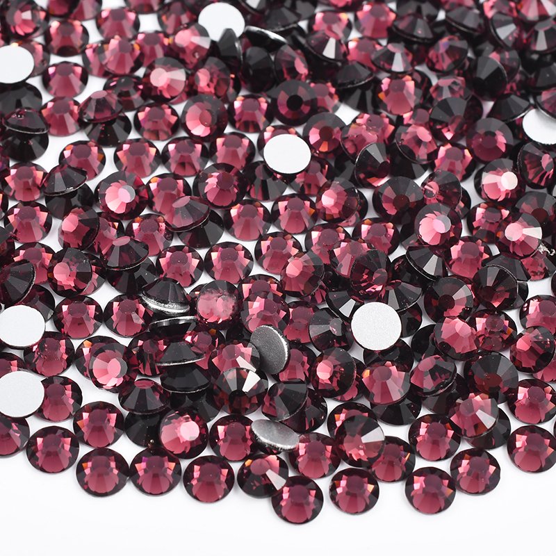 High Quality SS3 SS6 SS12 SS16 SS20 SS30 Non Hotfix Transparent Crystal Stone Flat Back Glass Rhinestones For Decoration