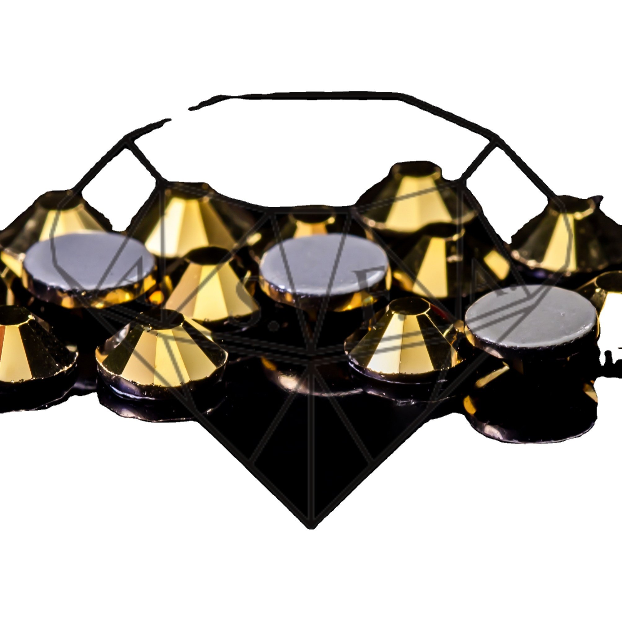 ASFA232 Hot Fix Glass Rhinestone On motif applique designs With Beautiful Crystal