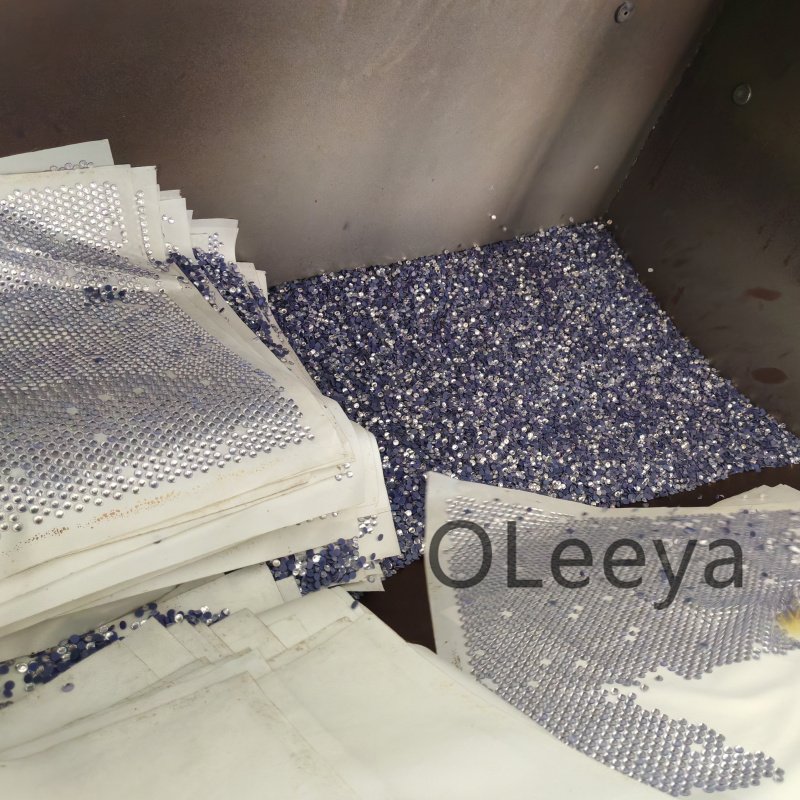Oleeya Glass Same Cut Strong Glue on Hot Fix Rhinestones Crystal Strass Hot Transfer Heat Rhinestone for Decal film Bows Clothes