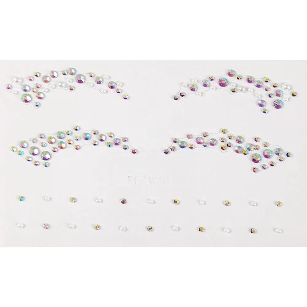 Self-Adhesive Face Jewels Gems Eye Stickers Face Diamonds Rhinestones for Makeup