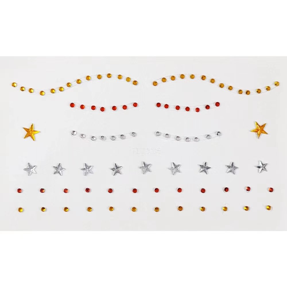 Self-Adhesive Face Jewels Gems Eye Stickers Face Diamonds Rhinestones for Makeup