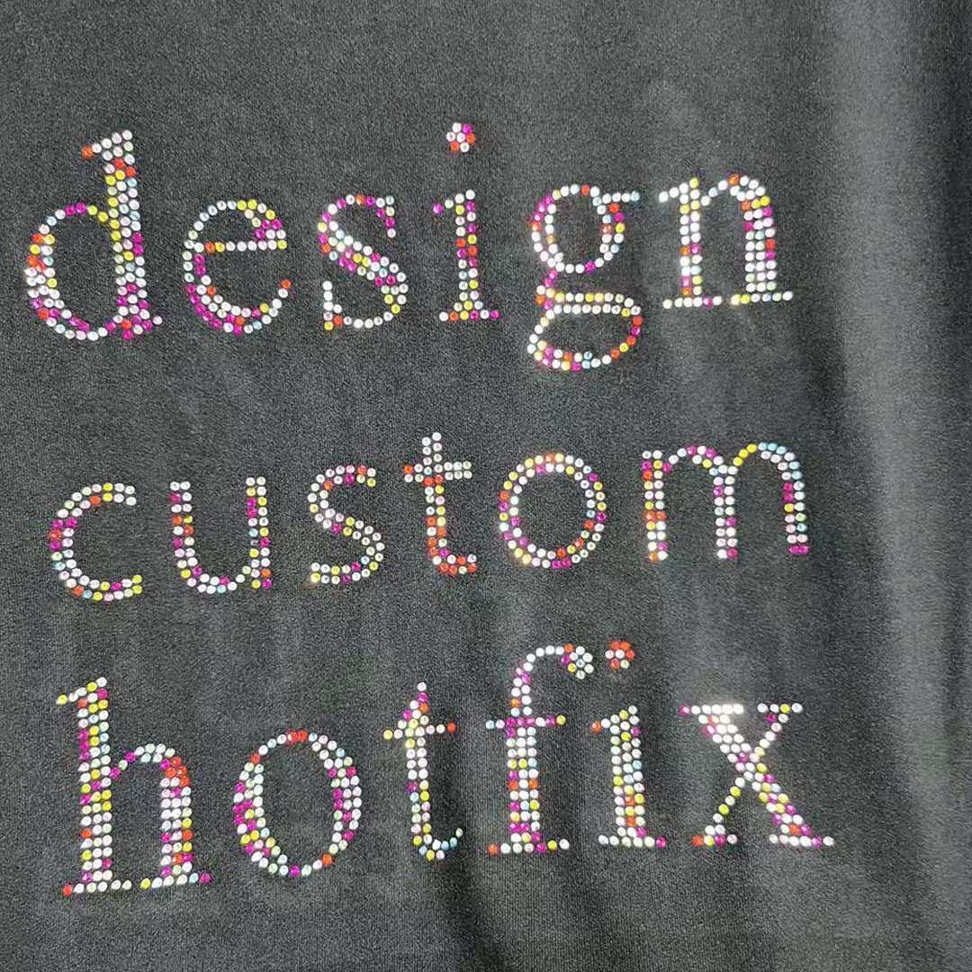 Bling Crystal ab Stones Custom Motif Rhinestones Iron on Transfer for Garment Accessories