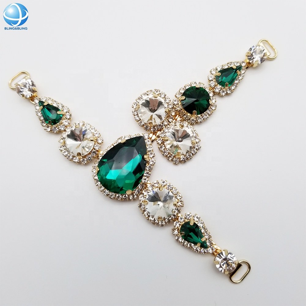 Fashion Crystal Rhinestone T Shape Bikini Connectors For Woman Swimsuit Accessories