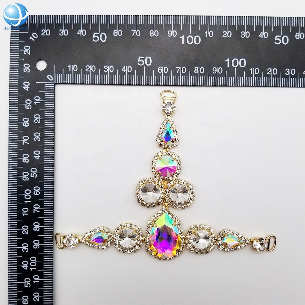 Fashion Crystal Rhinestone T Shape Bikini Connectors For Woman Swimsuit Accessories