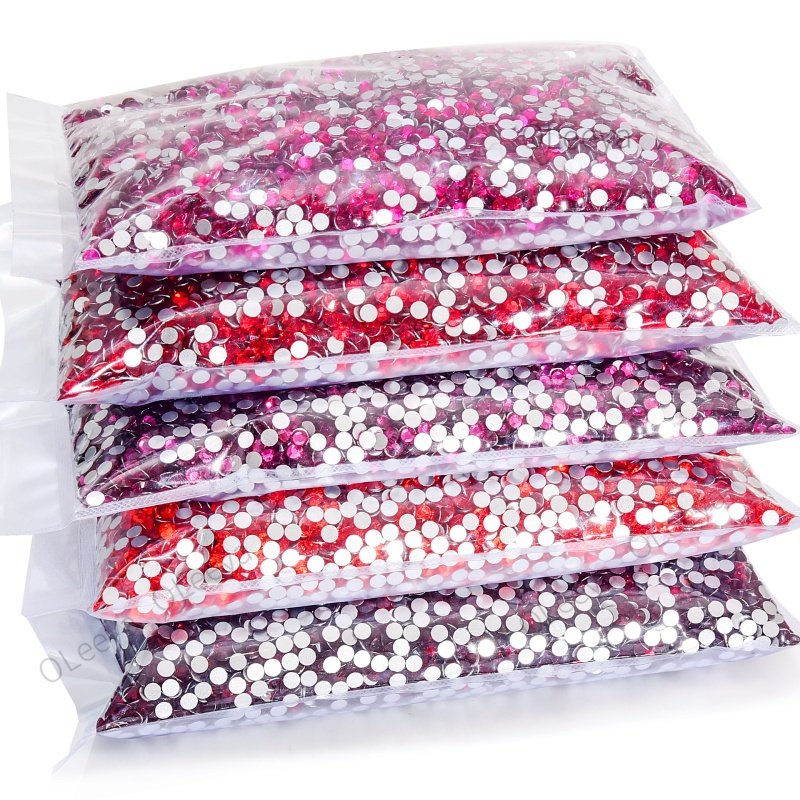 Oleeya Factory Wholesale High Quality Non hotfix Rhinestones Bulk Package Flat Back Rhinestone for Nail Art Decoration