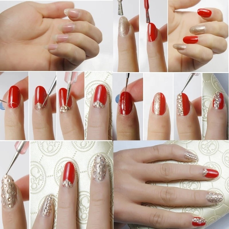 Oleeya Factory Wholesale High Quality Non hotfix Rhinestones Bulk Package Flat Back Rhinestone for Nail Art Decoration