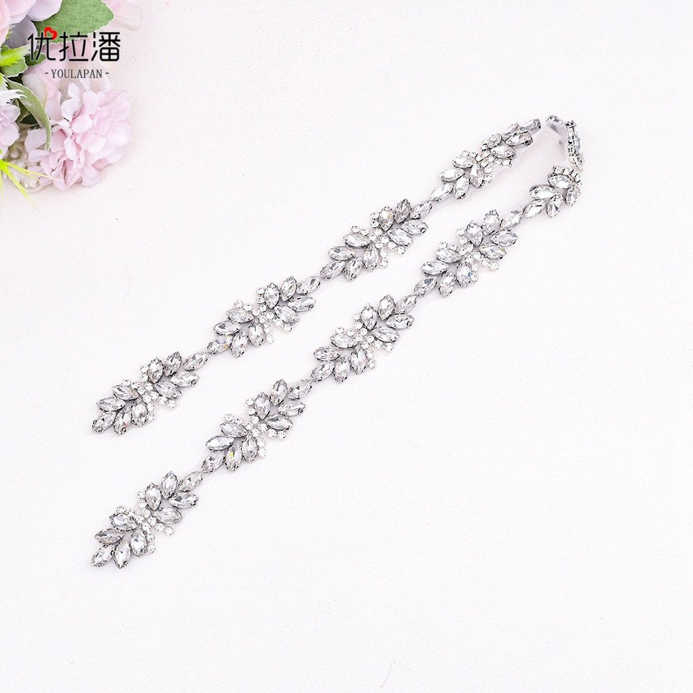Mixed Styles Rhinestone Bridal Sash Belt Dress Accessories Silver Diamond Bridesmaid Belts For Party