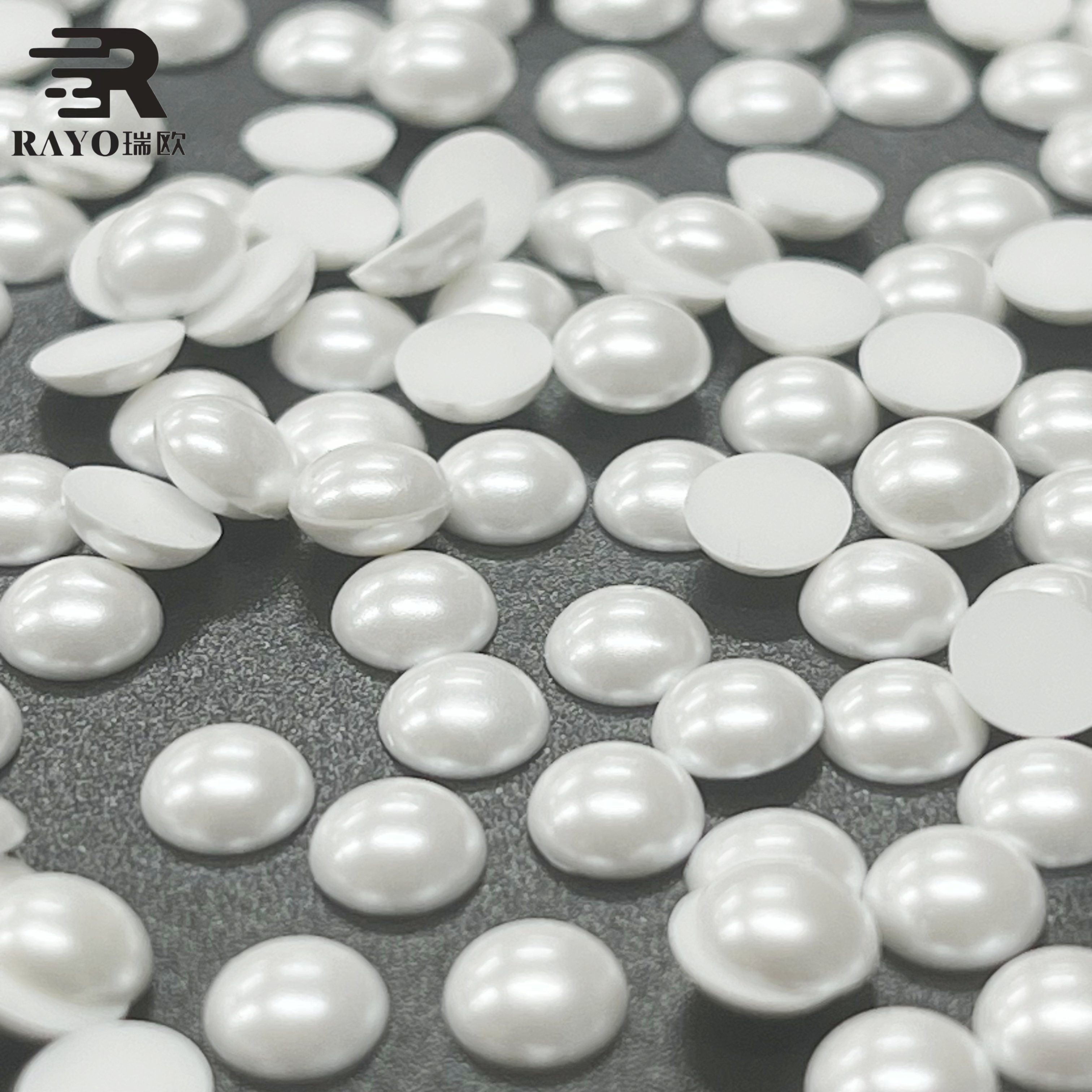JP Korean Hot Fix Epoxy Acrylic Jelly Rhinestone AB Flat Back Pearls 5MM for ornaments supply
