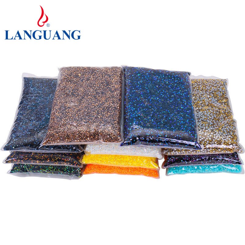 Flat Bottom Rhinestones Wholesale High Quality SS6 SS10 SS16 SS20 SS30 Jelly Resin Packing Bag Garment Shoes Bags T-shirt 2 Bags