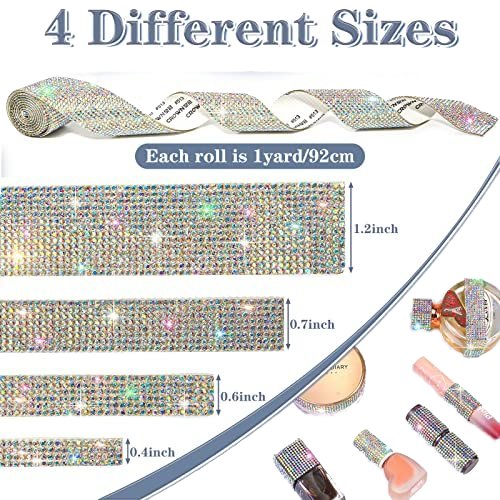 SINRONG Hot Sale Hotfix bling Rhinestone Tape Self Adhesive Crystal Rhinestone Diamond Ribbon Trim Sheet For Crafts Decoration