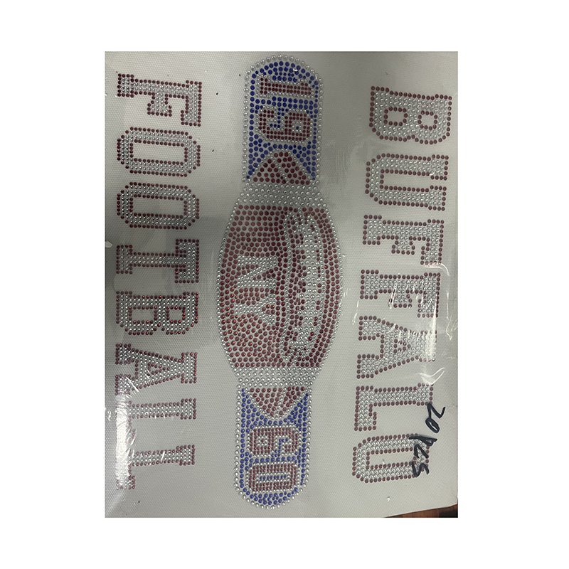 Custom Bling Hot sell BUFFALO words letter Rhinestone Transfer Hottfx Crystal Motif For t shirt