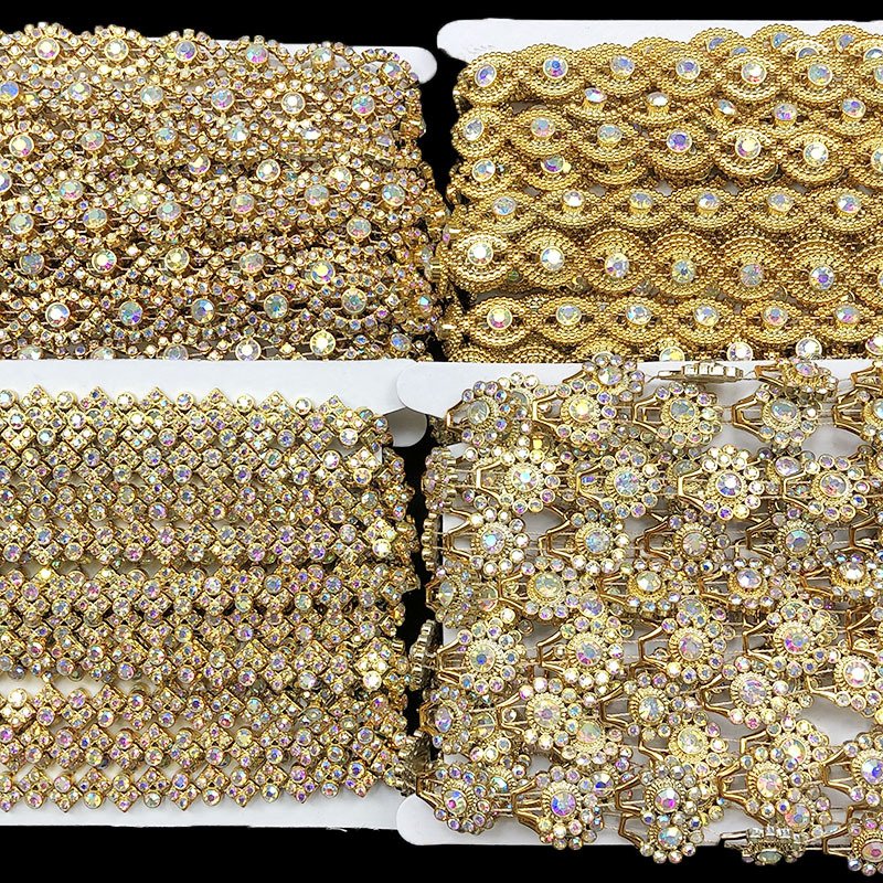 Clear AB Acrylic Rhinestones Plastic Stud Trim Decorative Banding Cheap Tear Drop Shoes Bags Garments Home Textiles Accessories