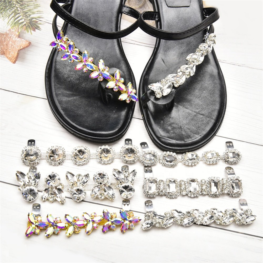 Pearl Bow Flower Lady Shoe Clips High Heel Charms Ornament Crystal Decorative Shoelace Rhinestone Buckle