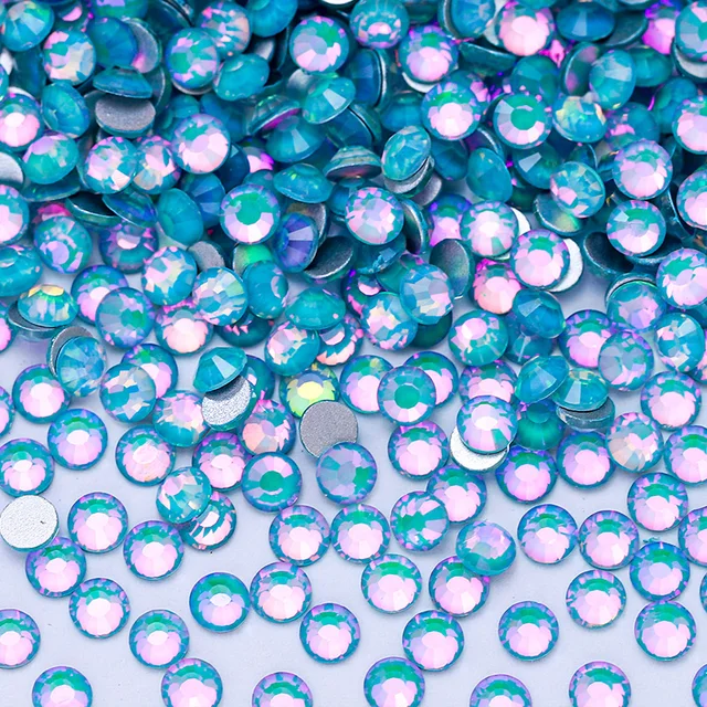 SS3-SS50 Non Hotfix Rhinestones Bling Crystal Opal Series Super Glitter Glass Crystals for DIY Nail Art Charm