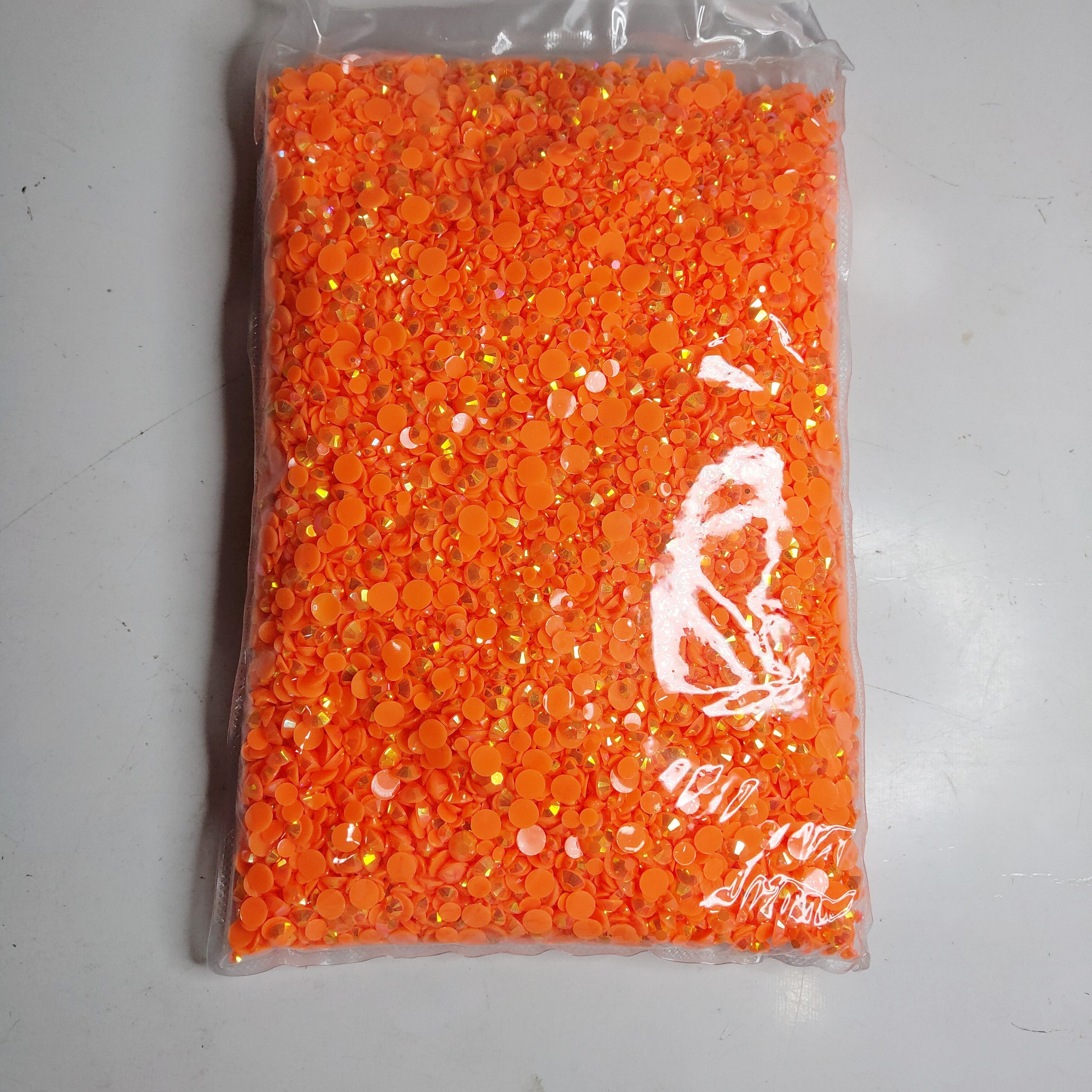 Top Quality 2mm 3mm 4mm 5mm 6mm Bulk Package Non Hot Fix Strass Flatback Crystal Stones Jelly Pink AB Resin Rhinestones