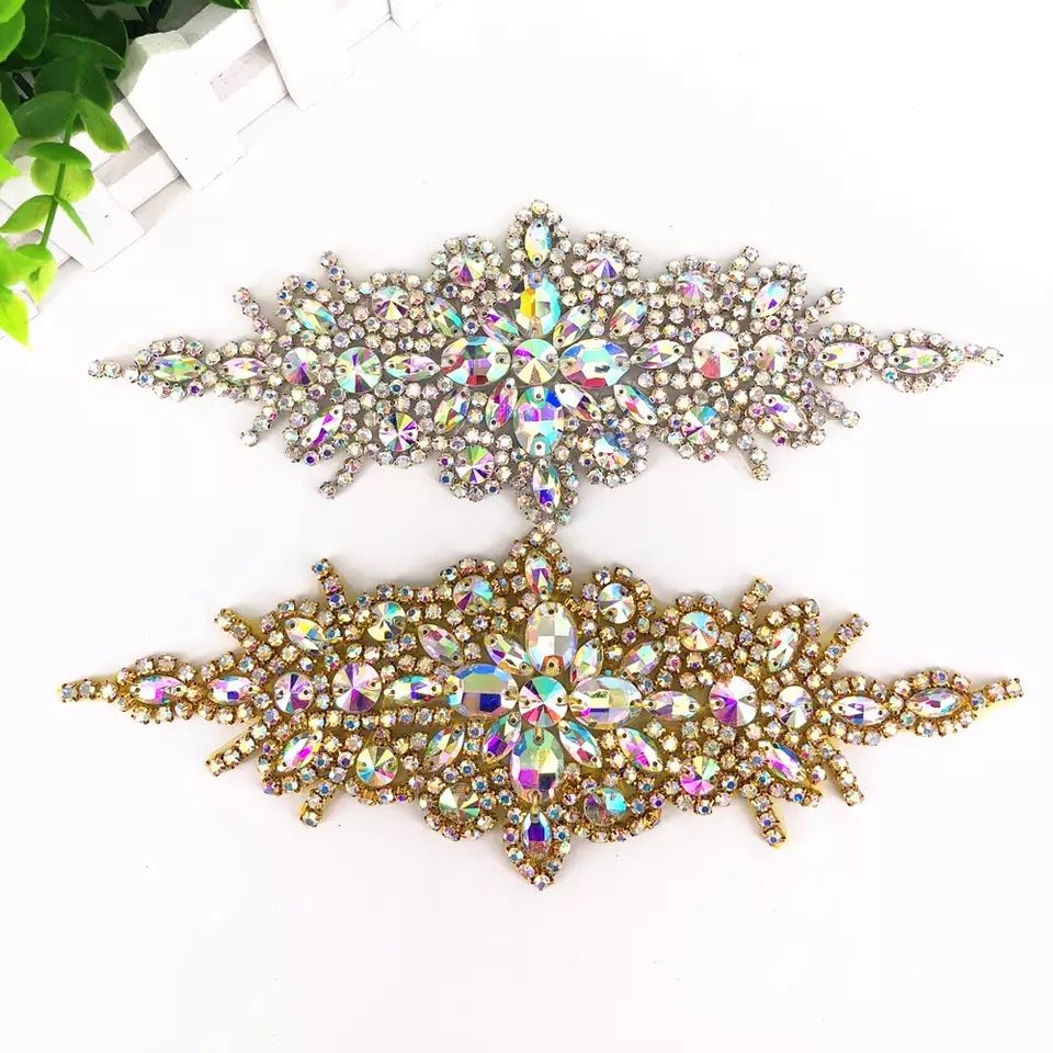 wholesale special design crystal rhinestone bracelet applique