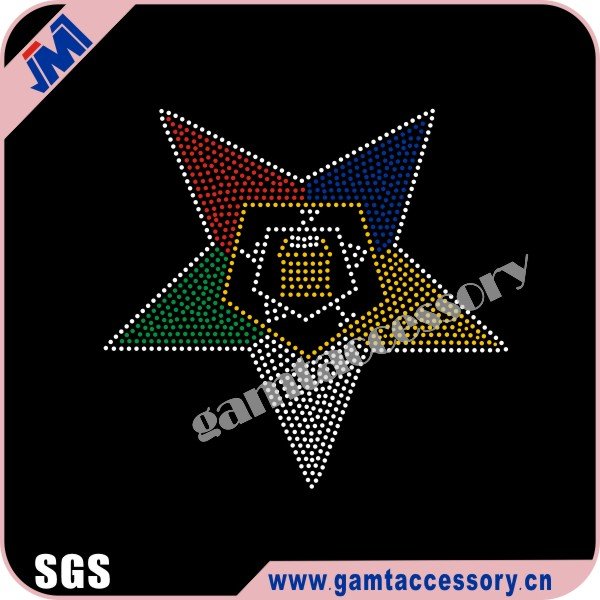 Hotfix Bling Iron-On OES Star Rhinestone Transfer for Wholesale