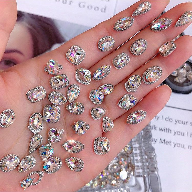 Luxury Super Glass Diamonds Nails Art Rhinestone Decoration Nail Crystals Charms Big Rhinestone for Nails