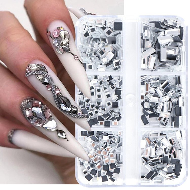 Luxury Super Glass Diamonds Nails Art Rhinestone Decoration Nail Crystals Charms Big Rhinestone for Nails