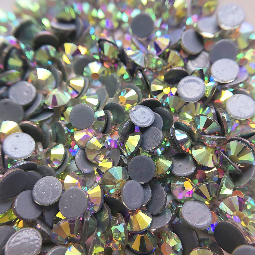 Wholesale cheap price flat back bulk decorating with glass crystal hot fix rhinestone