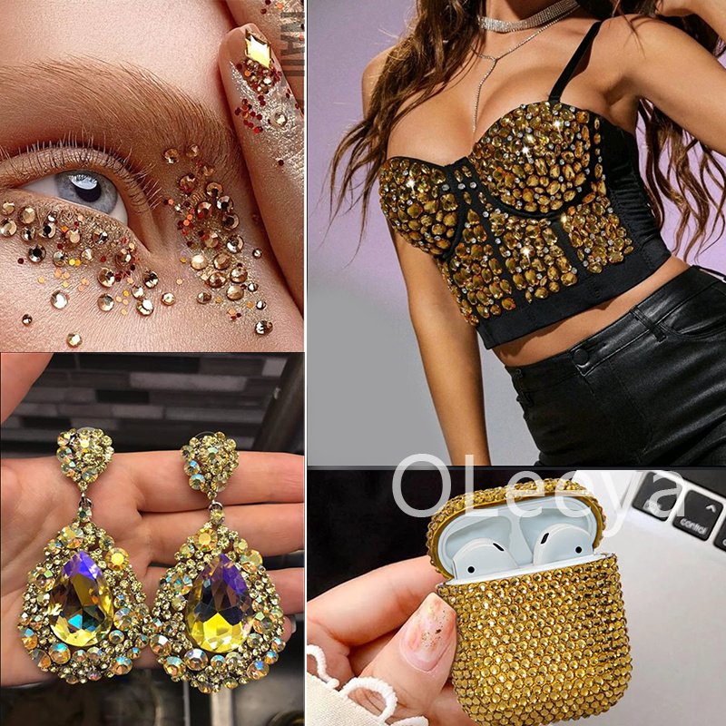 Factory Wholesale Glass Stones Nails Art Rhinestone Flat Back Non Hot Fix Crystal Rhinestones for Nails Tumblers
