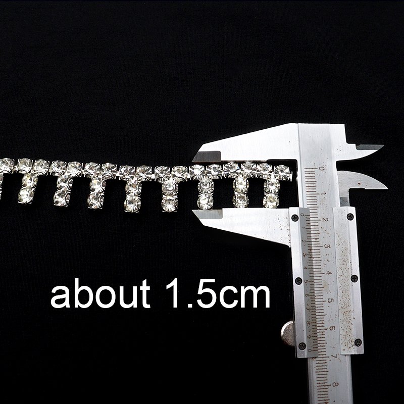 E017 Hot selling crystal chain wholesale empty cup chain for crystals decoration rhinestone chain dress