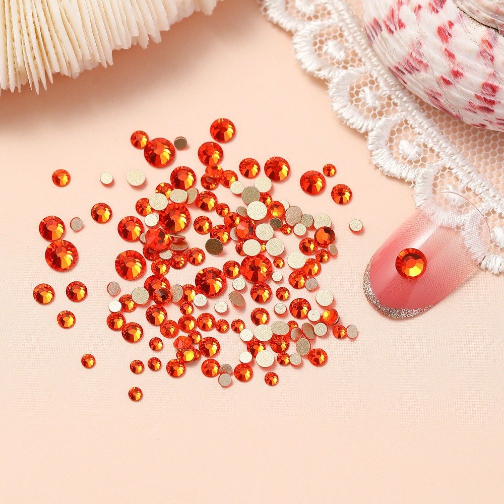 Yantuo Mix Size SS3-SS20 Gold Back Glass Rhinestones Non Hotfix Rhinestone Flat Back Glue On Rhinestone For DIY Crafts