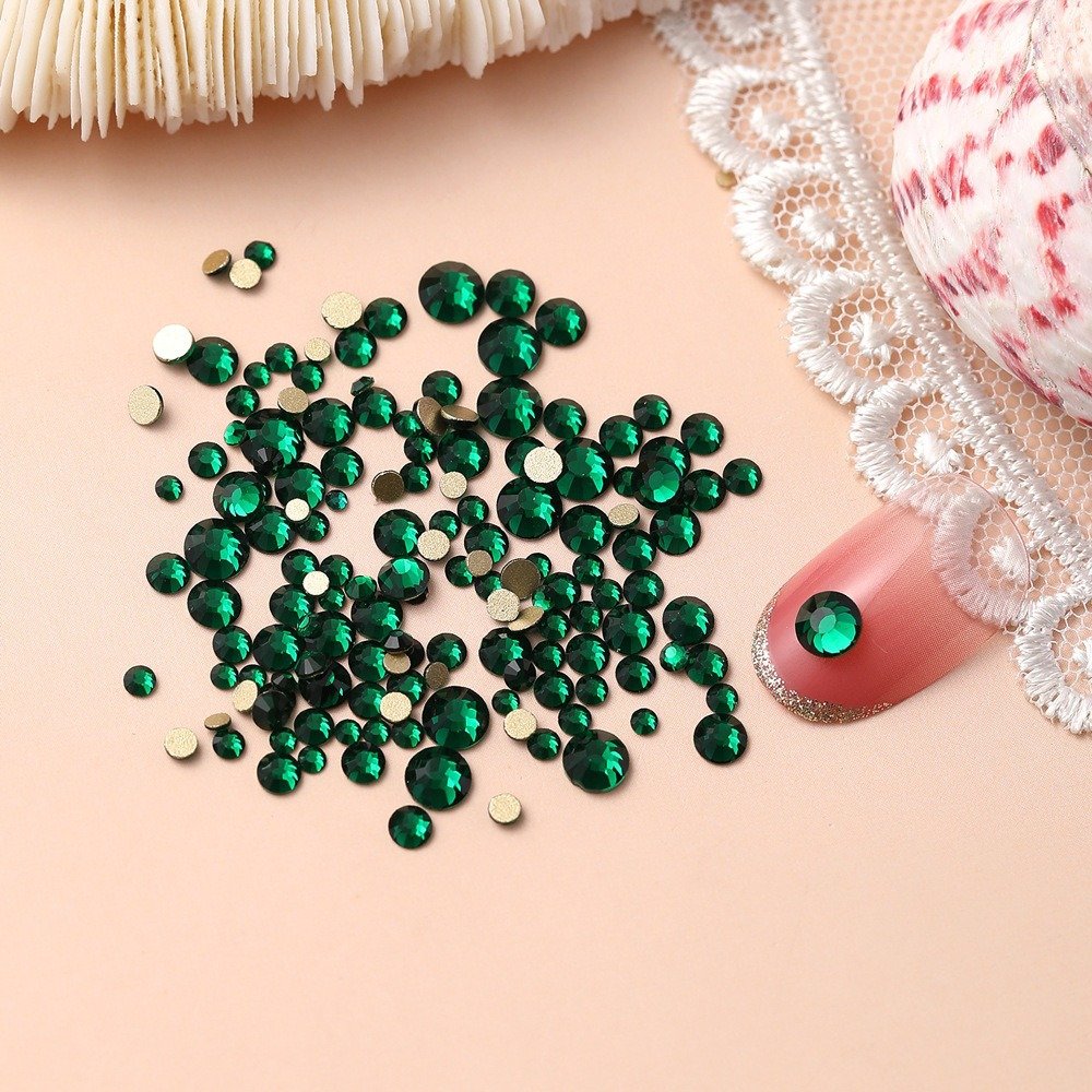Yantuo Mix Size SS3-SS20 Gold Back Glass Rhinestones Non Hotfix Rhinestone Flat Back Glue On Rhinestone For DIY Crafts