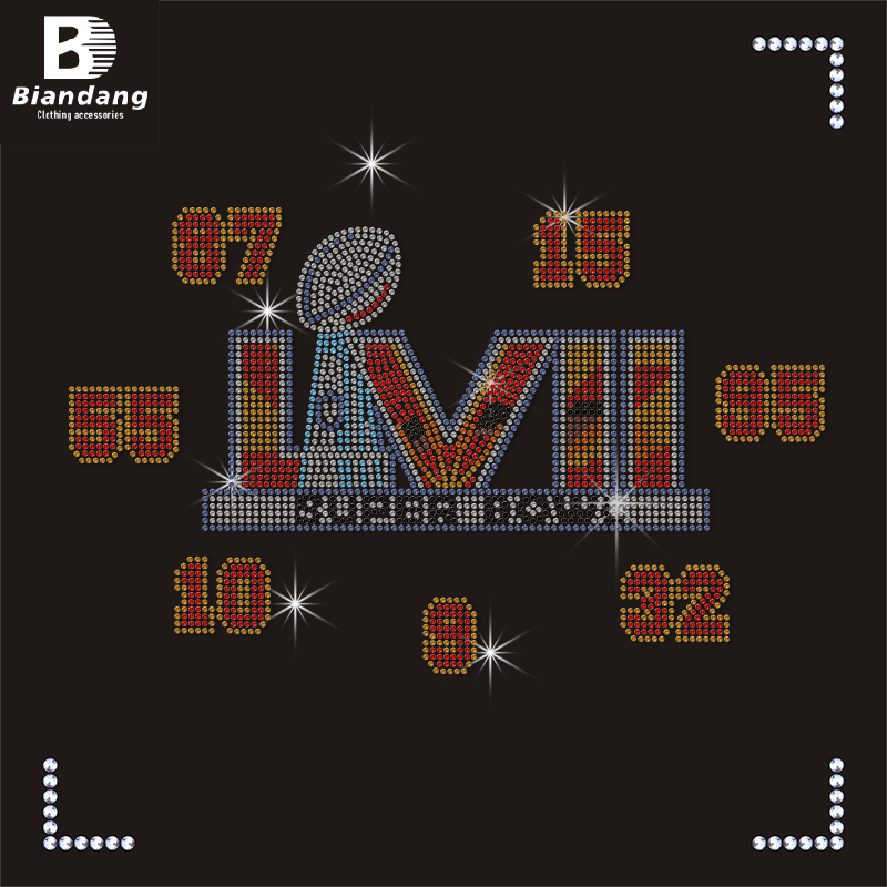Denver Broncos Heat Transfer Rhinestones NFL Sport Team Horse Rhinestone Design for Garment Bag