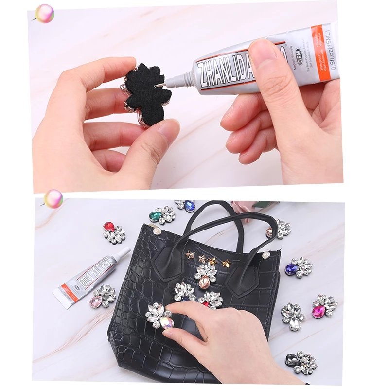 Rhinestones Ornament Multicolor Glitter Clear Crystal Glue on Diamond Strass Gem Accessories for Clothing Rhinestone Decorations