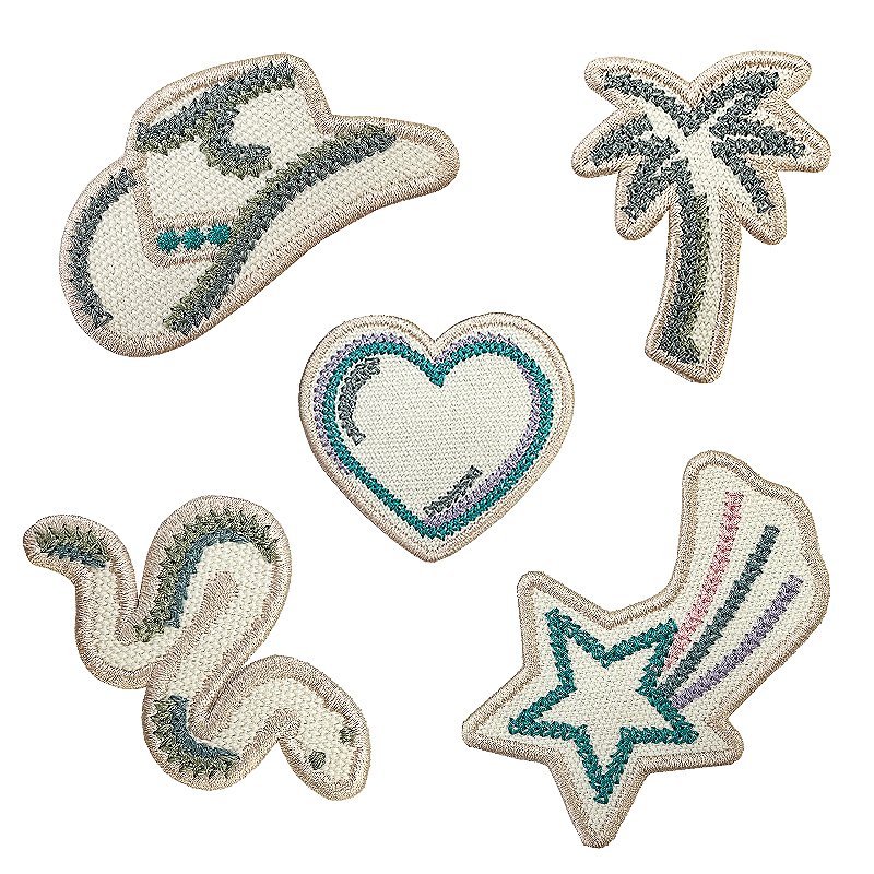 Embroidery Iron On Chenille Letter Pearl Party Beaded Broderie Rhinestone Embroidery Pearls Heart iron on patch for clothes