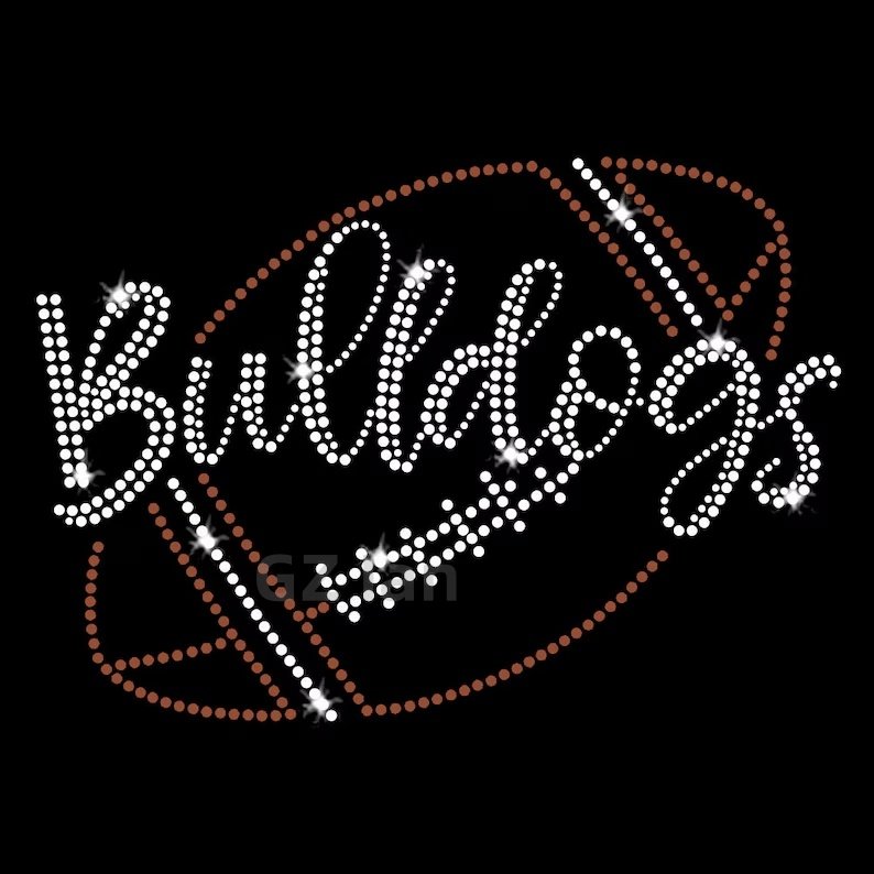 Custom Rhinestone Transfer Eagles Script Football Motif Rhinestone Hotfix Iron On Crystal Rhinestones Transfer