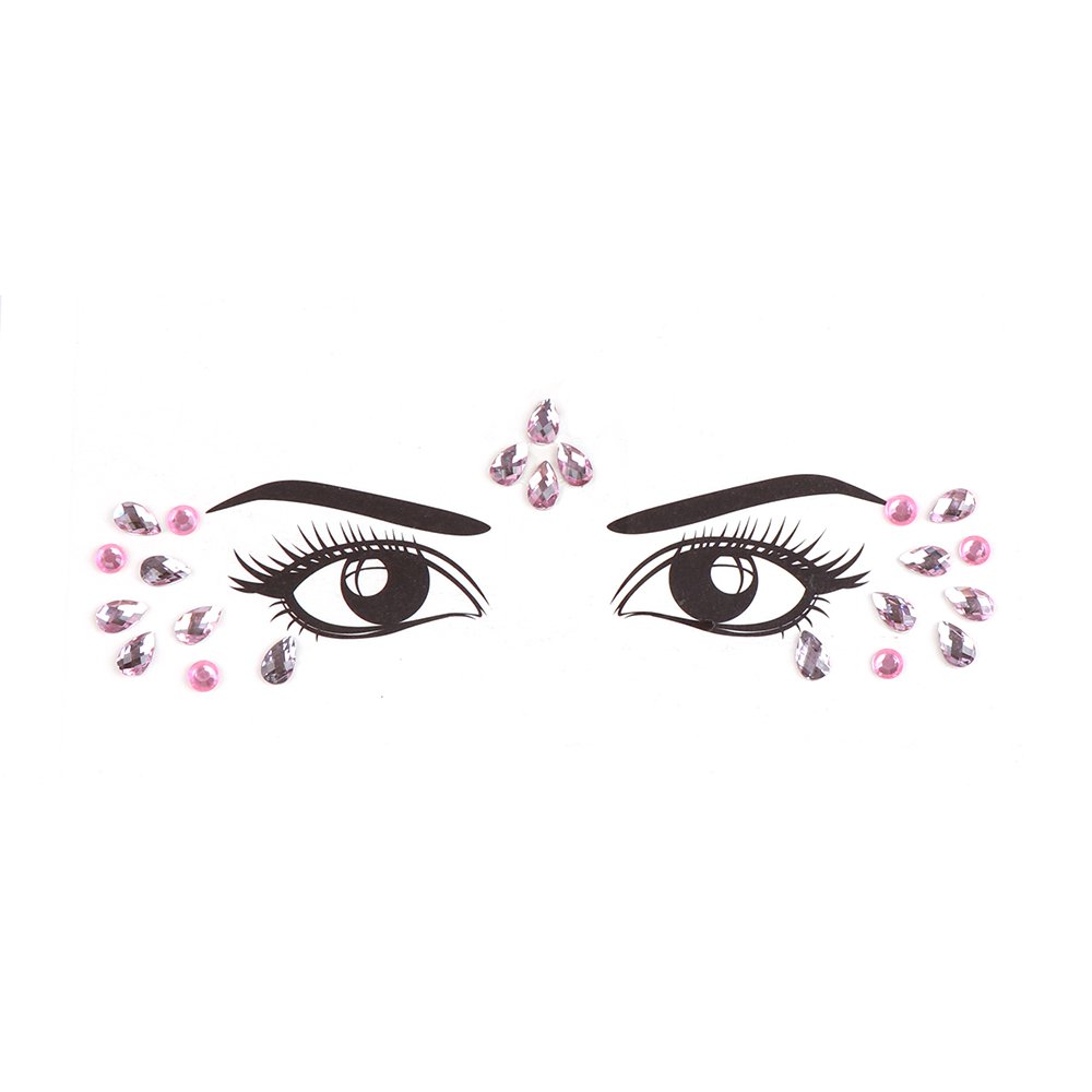 Eyes Sticker Tattoo Sticker Jewel Safety Makeup Rhinestone Face Crystal Newest Carnival Festival Body Art 13*17cm Rohs