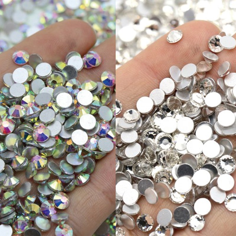 Factory Clear 3mm Flatback Glass Rhinestone AB Rhinestones Crystal In Bulk For nail