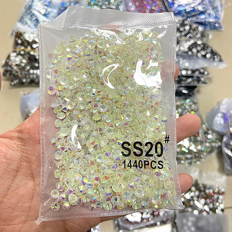 Factory Clear 3mm Flatback Glass Rhinestone AB Rhinestones Crystal In Bulk For nail