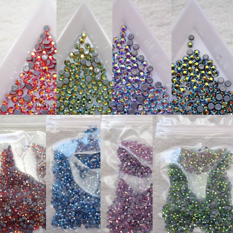 Pujiang Yantuo Crystal SS6/SS16/SS20 green peridot AB Strass HotFix Flatback Glass Rhinestones