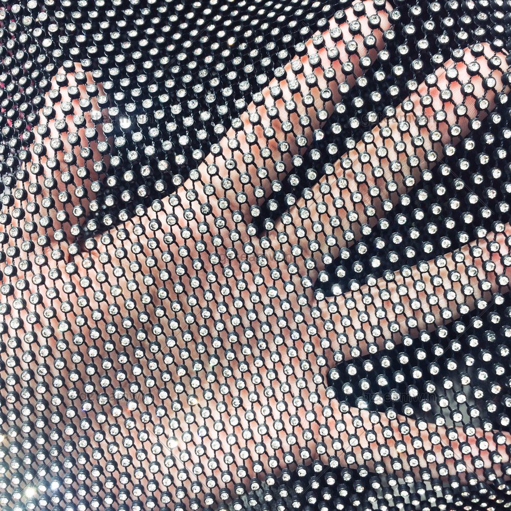 Wholesale 120cm Cheap Plastic Mesh Crystal Rhinestone Mesh Fish Net Fabric Glass Rhinestone Accessories For Tops Dress Wedding