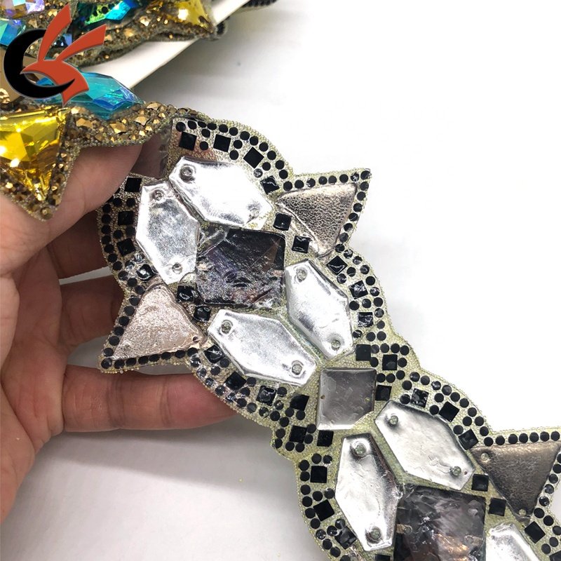 Shining large resin gems rhinestones Hot fix iron on rhinestone trimming for Carnival costume decoration